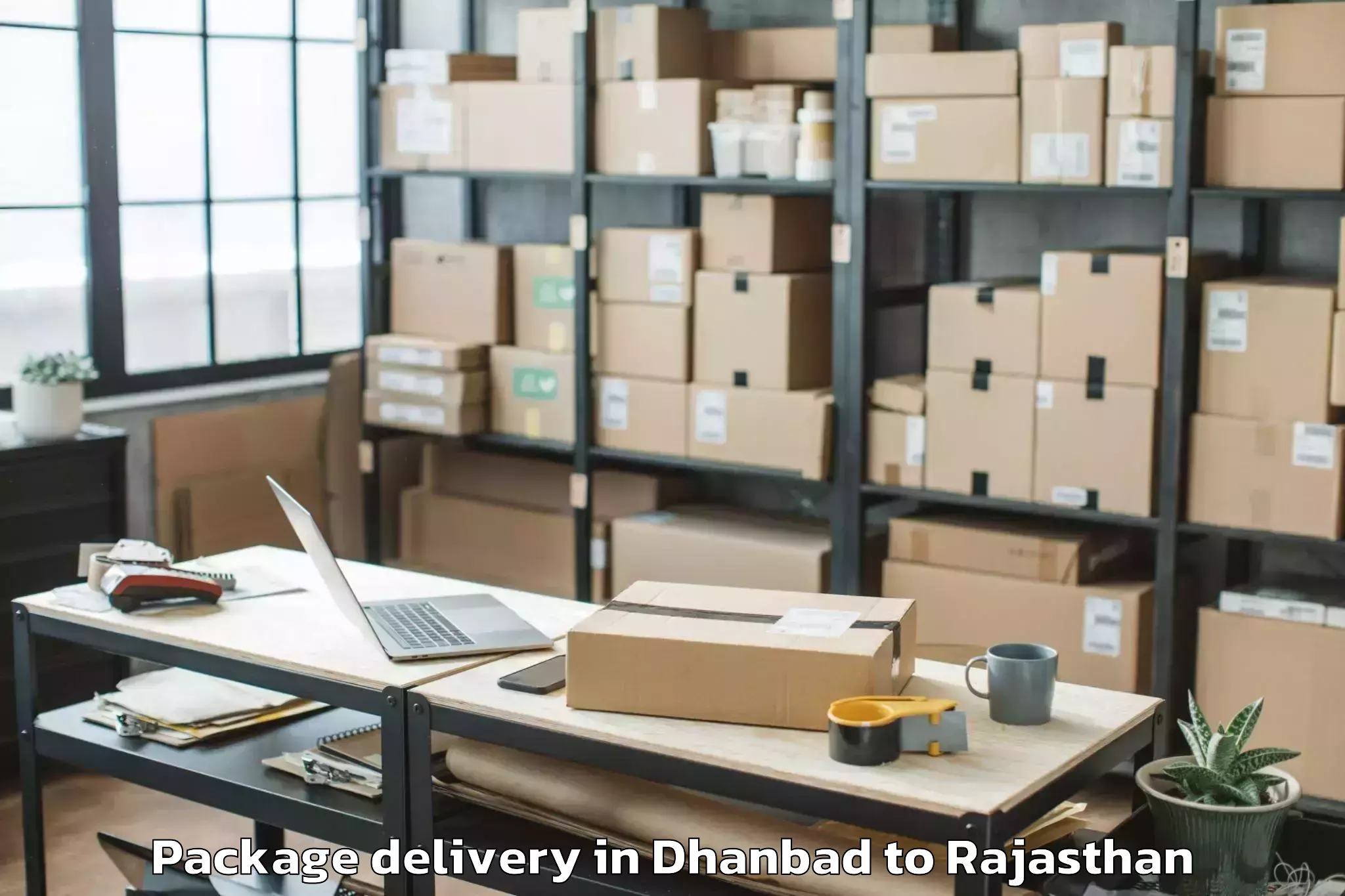 Top Dhanbad to Rajasthan University Of Health Package Delivery Available